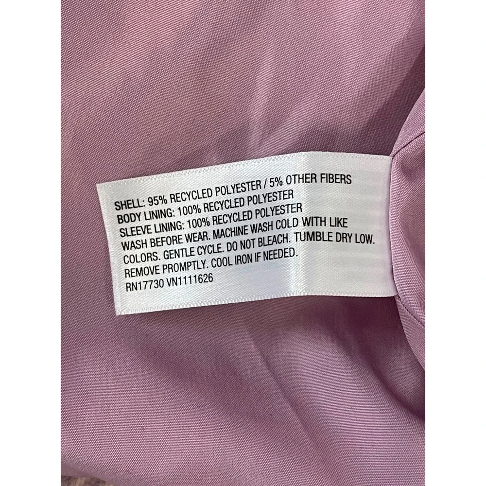 Cat & Jack Girls Mauve Herringbone Long Coat Size S 6/6X NWT